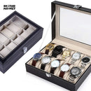 12X SLOTS LEATHER WATCH ORGANIZER