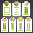 Vegetable Chopper 16 Pcs Set – Manual Onion Chopper, Food Slicer, Dicer, Grater & Potato Cutter with Handle – Multi-Function Kitchen Tool