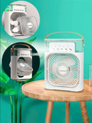 FOLDABLE SLIM MINI SUMMER DESK FAN WITH LED LIGHT