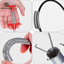 Stainless Steel Hair Catching Drain Cleaner Wire Spring Stick