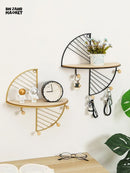 FAN SHAPED WALL MOUNTED STORAGE SHELF