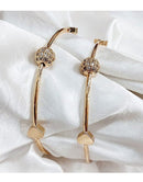 Pair of Adjustable Golden Bracelet Kara for Women